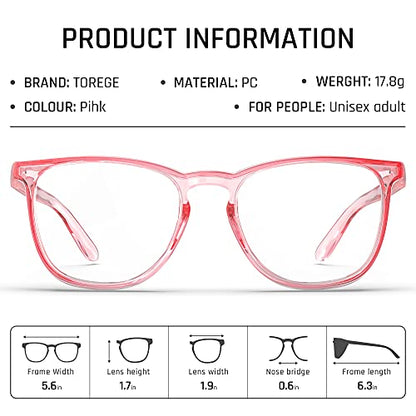 TOREGE Safety Goggles, Pink Safety Glasses With Anti-Fog And Anti-Blue Light Lense, Light And Comfortable, Perfect Alternatives To Regular Protective Eyewear Goggles For Nurses(Light Pink&Clear Lens) - color: Light Pink&clear Lens