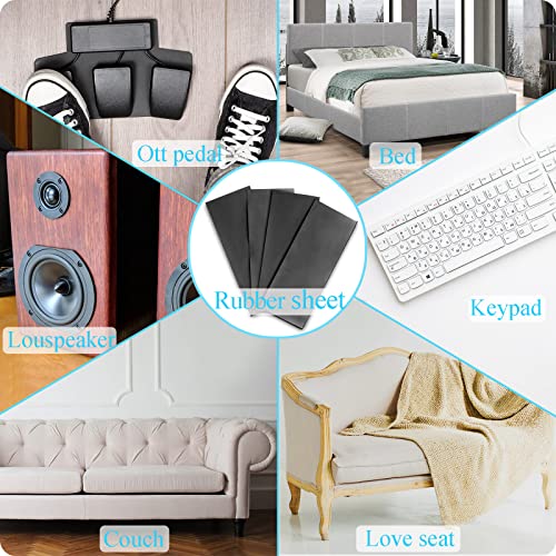Non Slip Furniture Pads,Solid Rubber Furniture Pads 1 inch Round, 46 pcs,Black,Stoppers,Self Adhesive Anti-Sliding Grippers for Bed,Couch,Table,Rubber Feet,Floor Protectors - size: 1 Inch Round