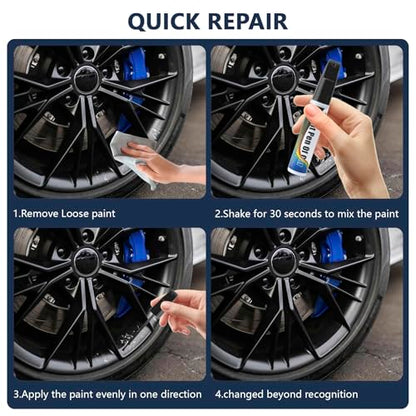Car Touch-Up Paint Pen & Scratch Repair Marker & Eraser for Automotive Chips & Scratches, Dripless Paint Repair with Clear Coat & UV Protection, 0.5oz Universal Pen