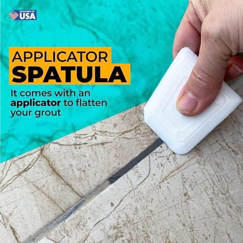 PentaUSA Tile Grout Repair Kit - Premixed Acrylic Sanded Grout for Bathroom, Shower & Kitchen, Water-Resistant Tube with Applicator, Fills Cracks and Gaps in Lines, Dark Gray (8.8oz/250gr) - color: Dark Grey