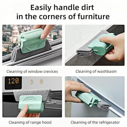 Magic Window Track Cleaner, 2024 New Window Groove Cleaning Brush Tools Set, Creative Cleaner Brushes Tools for Window lides Gaps, Sliding Door Track, Tile Lines Shutter Car Vents (Mixed, 6PCS) - color: Mixed, 6pcs