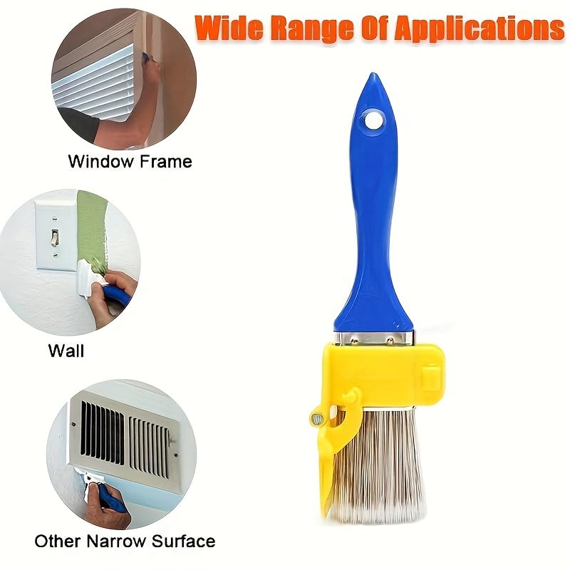 Edge Painting Tool Set with Color Separation Guide Plastic Handle Trimmer for Precise Latex Paint on Picture Frames Walls, Blue - color: Blue