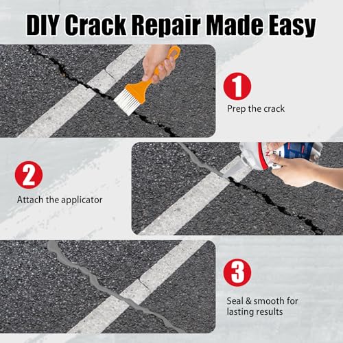 Concrete Crack Filler, Waterproof Cement Sealant, Flexible Caulking Glue, for Outdoor Driveway, Walkway, Patio, Wall and Foundation Cracks (4 Pack) - style: 4 PACK