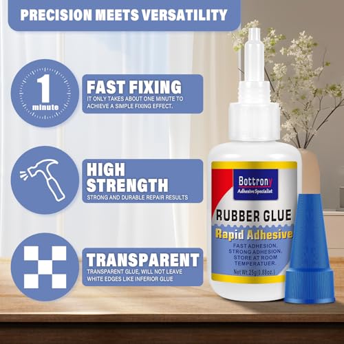 2-Pack Rubber Glue, Strong Flexible & Waterproof Super Glue for Rubber Repair, Heavy-Duty Adhesive for RC Tires, Shoe Soles, Seals, Hoses, Motorcycle Grips & Automotive Parts - size: 2 Pake, style: Rubber Glue