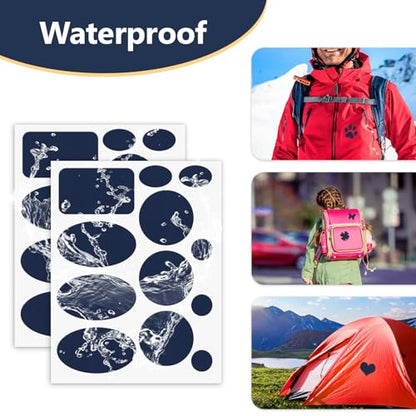 Down Jacket Patches Nylon Repair Tape Self-Adhesive Repair Patch | Pre-Cut, Waterproof Tear-Resistant Rip-Stop Nylon Fabric Patches to Fix Holes in Clothing, Sleeping Bags - color: Dark Blue