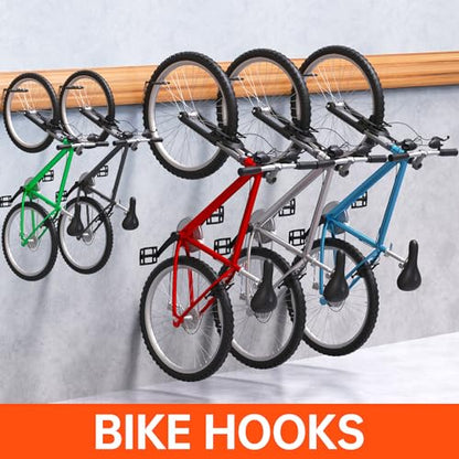 GURADESIGN 16-Pack Heavy Duty Bike Hook, Loading Capacity 100 LBS, 6 inch, Bike Hooks for Garage Wall and Garage Ceiling - style: 16-Piece