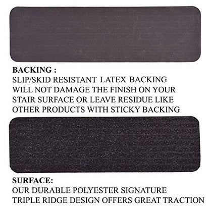 Stair Treads Collection Set of 13 Indoor Skid Slip Resistant Carpet Stair Tread Treads Black (8 Inch x 30 Inch) (Black, Set of 13) - color: Black, size: 13 Pcs - 8"x30"