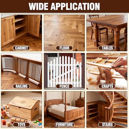 Wood Glue, Strongest Heavy-Duty Wood Glue for Furniture, Waterproof Clear PVA Crazy Glue for DIY, Crafts, Furniture, Baseboard, Cabinets, Door(150g)