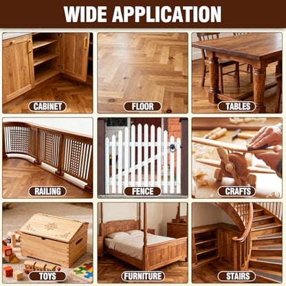 Wood Glue, Strongest Heavy-Duty Wood Glue for Furniture, Waterproof Clear PVA Crazy Glue for DIY, Crafts, Furniture, Baseboard, Cabinets, Door(150g)