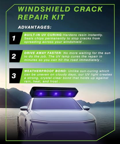 Windshield Chip Repair Kit, Windshield Repair Kit For Chips And Cracks - 2026 Upgrade Windshield Crack Repair Kit, Rock Chip Repair Kit Windshield, Glass Repair Liquid For Cracks And Chips With Curing - color: Black 47