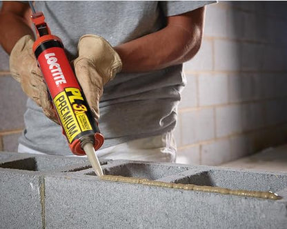 Loctite PL Premium Polyurethane Construction Adhesive, 10 fl oz Cartridge, 1 Pack - Versatile Construction Glue for Wood, Concrete, Stone, Metal & More - size: 1 Pack, style: 10 fl oz