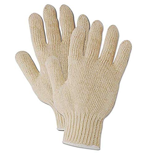 Magid Glove & Safety 93-COT Magid Knit Master 93COT Medium Weight 7-gauge Knit Gloves, 9, Natural , Men's (Fits Large) (Pack of 12)