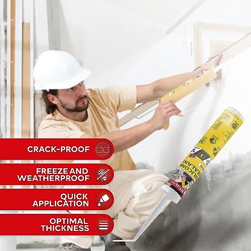 XFasten White Silicone Caulk 10.1oz (4-Pack, 40.4oz Total) Odorless 100% Silicone Waterproof Sealant for RV Caulking Exterior, Aquarium Silicone, Bathtub Caulk, Window | Weatherproof Bathroom Caulk - size: 4-Pack