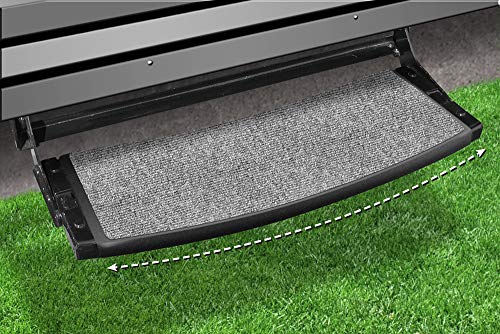 Prest-O-Fit 2-0373 Outrigger Radius RV Step Rug Castle Gray 22 In. Wide - color: Castle Gray