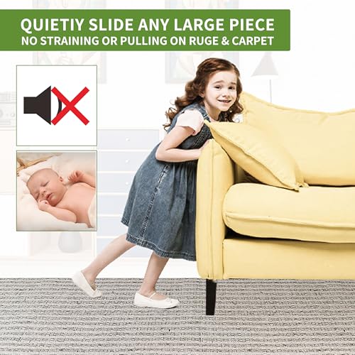 Furniture Sliders for Carpet 8 PCS - 3 1/2 inch Furniture Moving Slider Chair Legs Floors Protectors Furniture Movers Sliders – Move Your Furniture Easy & Safely(for Carpet) Beige Coffee - size: 8 Pcs 3 1/2 Inch Beige Coffee