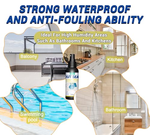 Grout Sealer 7oz/200g, Waterproof Penetrating Sealant with Squeeze Tip, Professional Stain Repellent, Clear Tile Sealer for Ceramic Marble Granite Stone, Indoor Outdoor Shower Bathroom Floors
