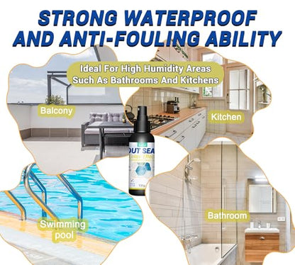 Grout Sealer 7oz/200g, Waterproof Penetrating Sealant with Squeeze Tip, Professional Stain Repellent, Clear Tile Sealer for Ceramic Marble Granite Stone, Indoor Outdoor Shower Bathroom Floors