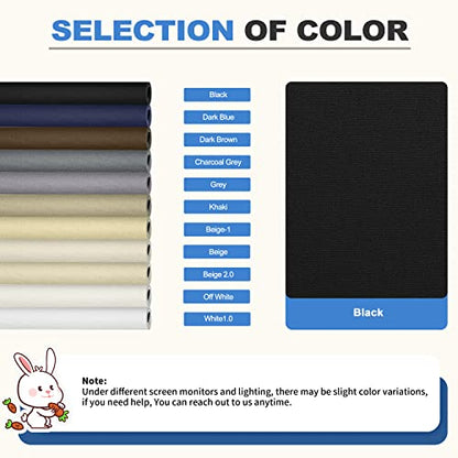 KING MOUNTAIN Canvas Repair Patch 16×60 Inch Self-Adhesive Waterproof Fabric Patch for Sofas, Tents, Furniture,Tote Bags, Car Seats (Black) - color: Black, size: Canvas-16"W×60" L