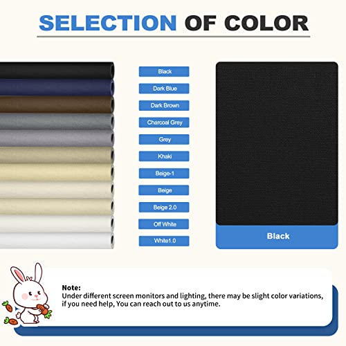 KING MOUNTAIN Canvas Repair Patch 16×60 Inch Self-Adhesive Waterproof Fabric Patch for Sofas, Tents, Furniture,Tote Bags, Car Seats (Black) - color: Black, size: Canvas-16"W×60" L