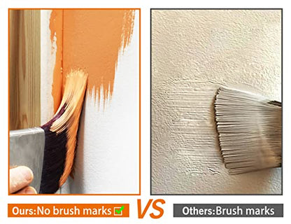 ROLLINGDOG 2.5" Angle Paint Brush Wooden Handle Stainless Steel Shell for Sharp Edge Lines Painting with Paints on Walls, Ceilings, Wood and Metal - color: 2.5" Angled Paint Brush