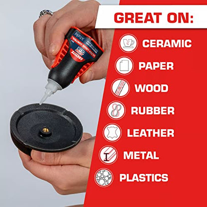 Loctite Super Glue Ultra Liquid Control, Clear, 0.14 fl oz Bottle, 6 Pack - Superglue for Plastic, Wood, Metal, Crafts & Repair, Cyanoacrylate Adhesive Instant Glue, Quick Dry - size: 6 Pack
