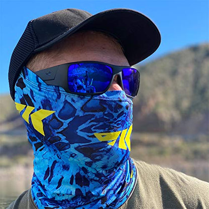KastKing Iditarod Polarized Sport Sunglasses,PuriVex Protective Lens Coating Fishing Sunglasses For Driving Cycling Running - color: B: Matte Black Frame, Blue Mirror