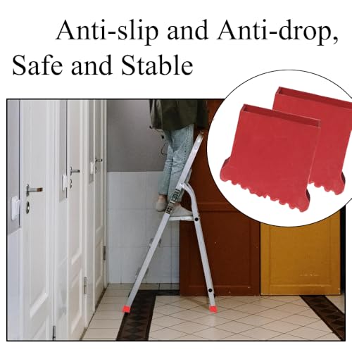 SagaSave Ladder Accessories Ladder Feet Mat Non Slip Folding Ladder Rubber Stair Foot Pads Covers Antiskid Ladder Leg Cushion Bumper Leg Cover Replacement Ladder Leveler
