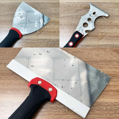 5 Pack Drywall Knife Set, Includes 8” & 12” Taping Knives, 4" & 6" Putty Knives and 3” Multifunctional Paint Scraper, Perfect Hand Tools for Drywall Joint Taping, Finishing and Patching - color: Black, 5pcs