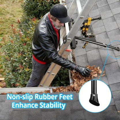 Ladder Stabilizer, Extension Ladder Stabilizer Adjustable Leg 22-29.5" Withstands 300 Lbs Weight Rating, Aviation Aluminium Ladder Stabilizers for Roof