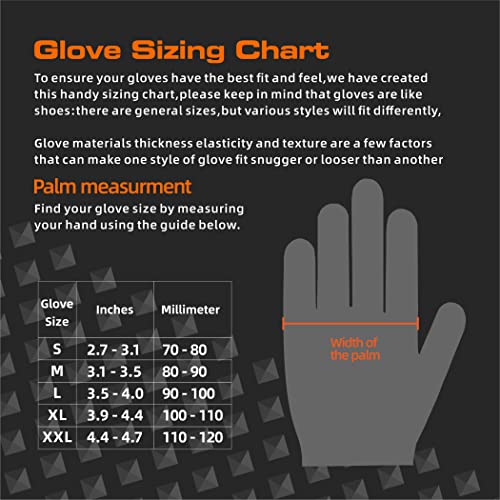 TREEGO 10 Mil Black Nitrile Gloves Heavy Duty — Raised Diamond Texture Grip, Latex Free Disposable Mechanic Work Gloves, Large, 100 Count - color: Black 100, size: Large