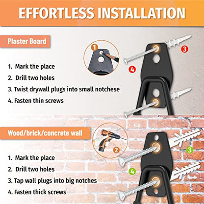 HUHOLE 14PC Garage Hooks Heavy Duty, Utility Garage Storage Hooks, Wall Mount Garage Hooks with Anti-Slip Coating for Hanging Ropes, Bikes, Ladders and Bulk Items. - style: Garage Hook Kit 14 PC