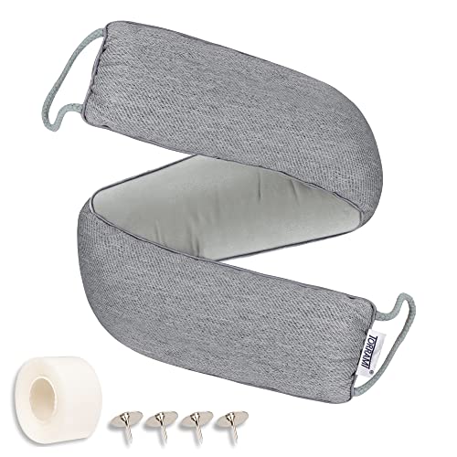 TORRAMI 32" Door Draft Stopper Under Bottom Insulation Noise Air Stopper 2.16LB,Draft Stopper Guard Seal for Doors and Windows - Dark Gray - color: Dark Gray, size: 32 inch