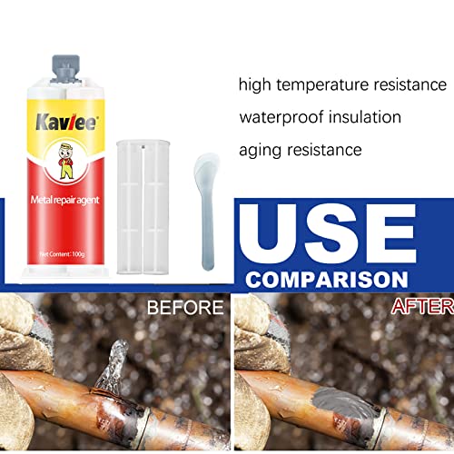 Strong Foundry Glue, High Temperature Resistant Casting Repair, Metal Repair Glue, Premium Liquid Welding Filler for Metal Defects and Repairs (ABclear) - color: ABclear