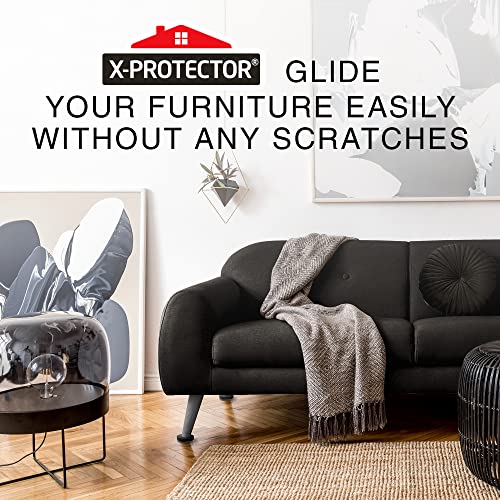 Felt Furniture Sliders for Hardwood Floors X-PROTECTOR 16 PCS 3 ½” - Furniture Slider with Unique Design - Heavy-Duty Furniture Movers for Hard Surfaces - Felt Sliders - Move Your Furniture Easily! - size: 16 PCS 3 1/2 inch (NEW)