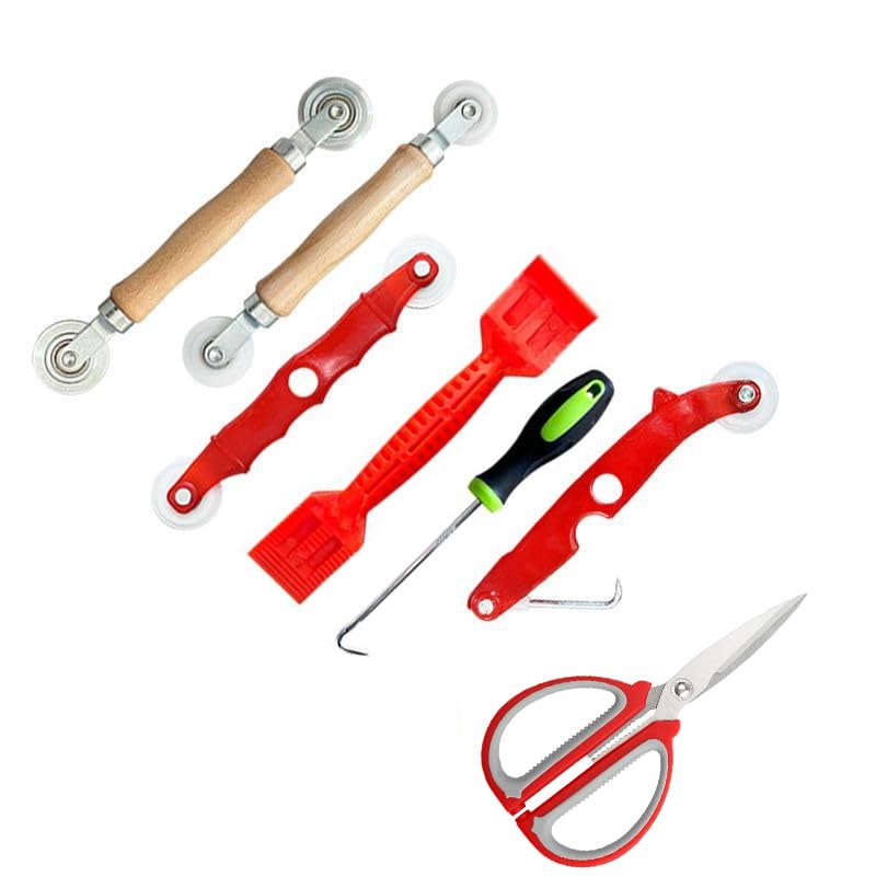Screen Repair Tool,Screen Roller Tool,Screen Spline Tool,7 in 1 Window Screen Tool,Screen Mouse Spline Roller for Installing