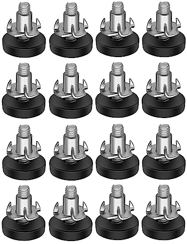 Adjustable Furniture Leveling Feet, 16 Pack, 1/4” Threaded Leg Levelers for Table/Desk/Chair/Cabinet/Dresser/Outdoor Furniture/Patio Furniture, Height Extender, Screw on/in Adjuster - size: 1/4"-20 UNC * 16 Sets