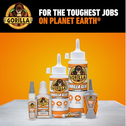 Gorilla Clear Glue, 3.75 Ounce Bottle (Pack of 2) - Crystal Clear, All Purpose, and Water Resistant - size: 2 - Pack, style: 3.75 Ounce