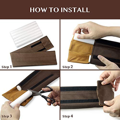 Waterproof Twin Door Draft Stopper Adjustable Size 30" to 36" Weather Stripping Noise Blocker Window Breeze Blocker - color: Coffee, size: 1.6 inch