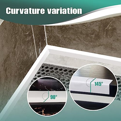 Caulk Tape - Waterproof Self-Adhesive Caulking Tape 1.5" x 10.5Ft for Toilet Sealer, Around Toilet Base, Kitchen, Bathroom, Sink, Shower, Bathtub Edge Protector, PVC Caulk Strip