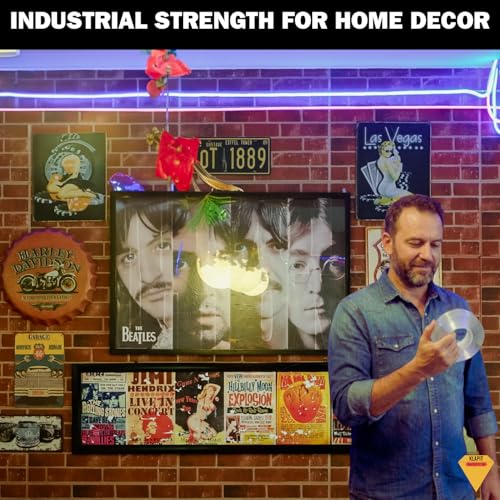KLAPiT Super Tape Clear Double Sided Heavy Duty Adhesive 118in 2pc Pack Enhanced Nano Technology Waterproof Mounting Tape Holds 270 lbs 2.28lb per Inch - style: 2 Packs