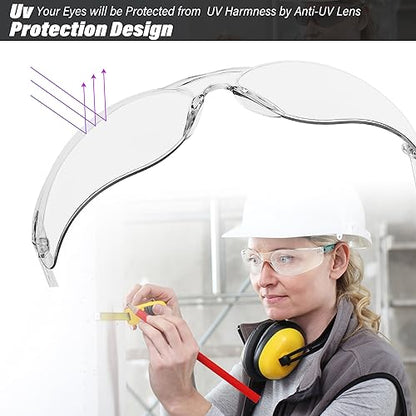 Salfboy Safety Glasses for Men Women ANSI Z87.1 Safety Glasses Bulk Protective Eyewear Scratch-Resistant - color: 118-30pcs-leg Colorful