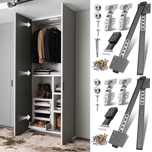 Pocket Door Slide, Cabinet Pocket Door Slide, Pivot Door Slide Hardware Inset,Cabinet Pocket Door Hardware Kit Fit for Inset Door, Cabinet Door(20in, Pieces, 4) - size: 20in