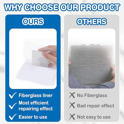 Drywall Repair Kit 6 Pack,4,6,8 Inch Aluminum Wall Repair Patch Kit with Small, Medium Scrapers, Sandpaper, Self Adhesive Fiber Mesh, Dry Wall Hole Repair Patch,Galvanized Metal Patch ( 10 Pcs ) - size: 10 Pcs (4",6",8")