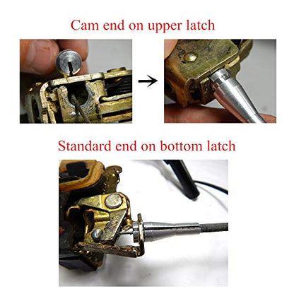 Lelecar Door Cable Repair Kit with Cam Piece for F-series E-series Ranger Expedition Excursion Navigator Latch Lock Handle Billet Aluminum(16 Ends for 8 Cables)