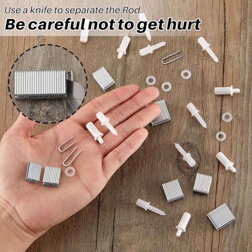 Jetec 125 Pieces Plantation Shutter Repair Kit Includes 85 Pcs Spring Loaded Shutter Pins, 8 Sets Plantation Shutters Magnets and 32 Screws for Windows, Shutter, Furniture, Tools Supplies
