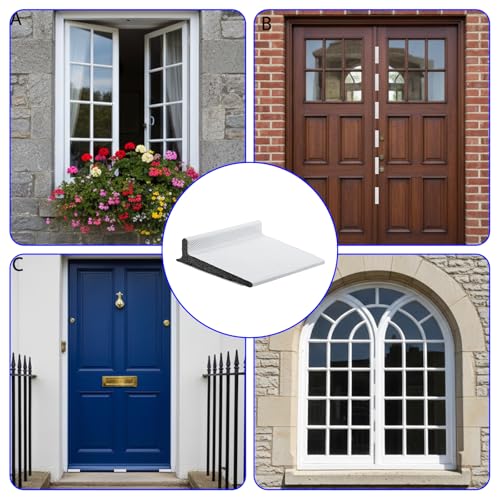 Hecila 10 Pcs Self-Adhesive Door Corner Seals Weather Stripping Door Seal Strip for Door-Frame Filler Seal Strip Stopper Raised Behind Weatherstripping for Noise Isolation and Weather