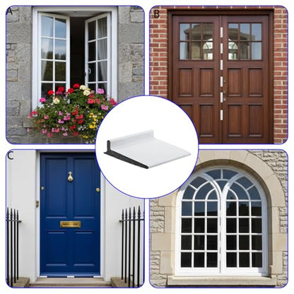 Hecila 10 Pcs Self-Adhesive Door Corner Seals Weather Stripping Door Seal Strip for Door-Frame Filler Seal Strip Stopper Raised Behind Weatherstripping for Noise Isolation and Weather