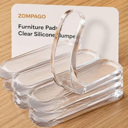 ZOMPAGO Clear Silicone Cabinet Bumpers 50 Pcs - Self-Adhesive Sound Dampening Pads, Furniture Protectors & Non-Slip Anti-Slip Pads for Drawers, Table Tops, Hardwood Floors, Chair Legs, Wall Protection - size: 50 Pcs