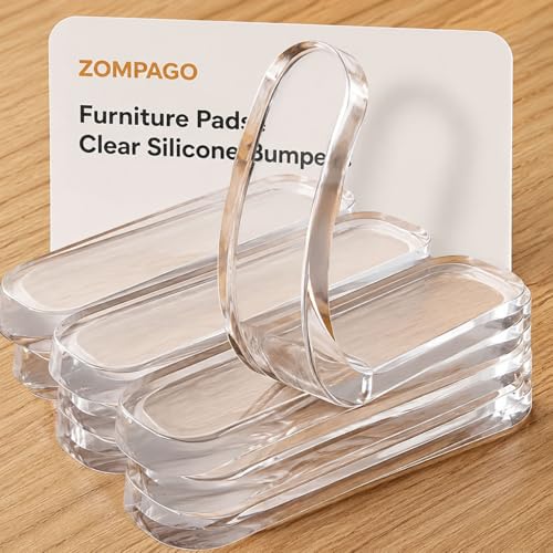 ZOMPAGO Clear Silicone Cabinet Bumpers 50 Pcs - Self-Adhesive Sound Dampening Pads, Furniture Protectors & Non-Slip Anti-Slip Pads for Drawers, Table Tops, Hardwood Floors, Chair Legs, Wall Protection - size: 50 Pcs