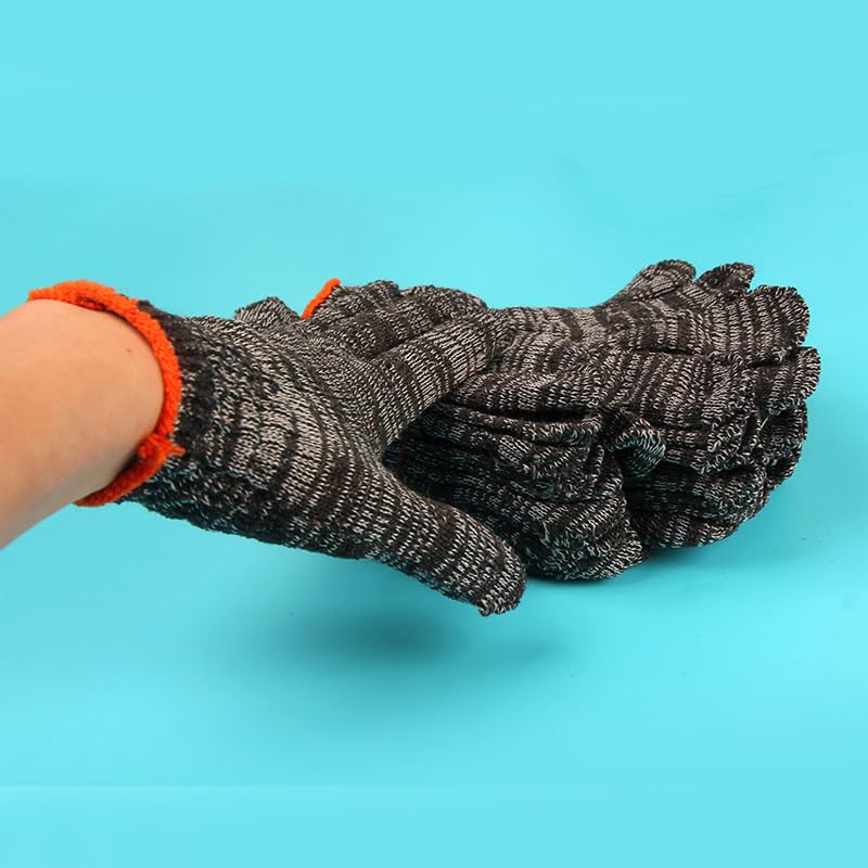 12pcs Durable Work Gloves - Breathable, Thin & Wear-Resistant for Construction, Gardening, Home Renovation & Auto Repair
